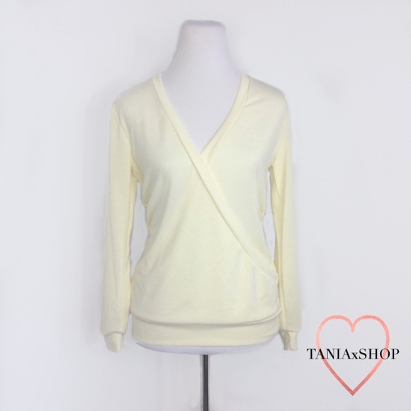 Deep V Cream Long Sleeve - Picture 4 of 8